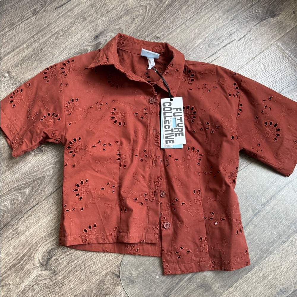 Future Collective Women's Rust Blouse